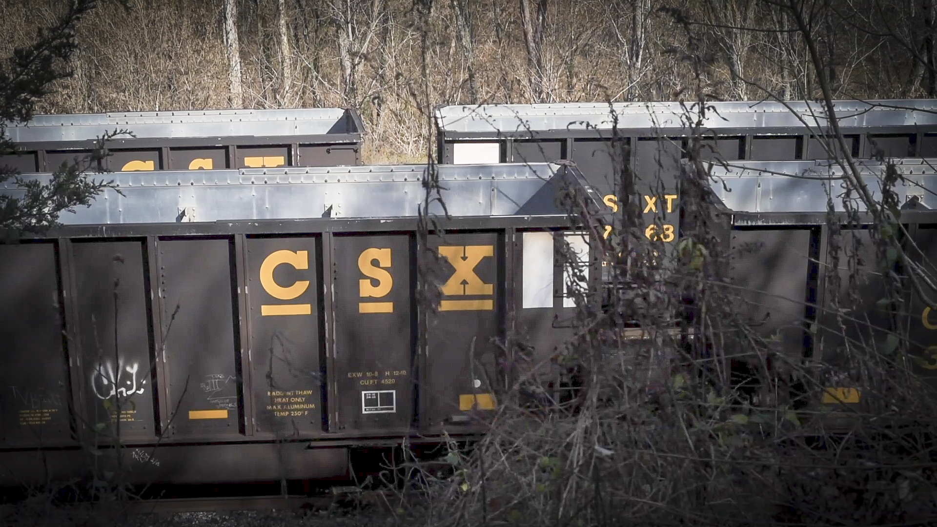 Coal train cars sit empty as the coal energy industry slowly begins to idle nationwide. The demand for cleaner and renewable energy sources is causing significant job loss in certain parts of the region forcing thousands to leave their hometown looking for new employment.